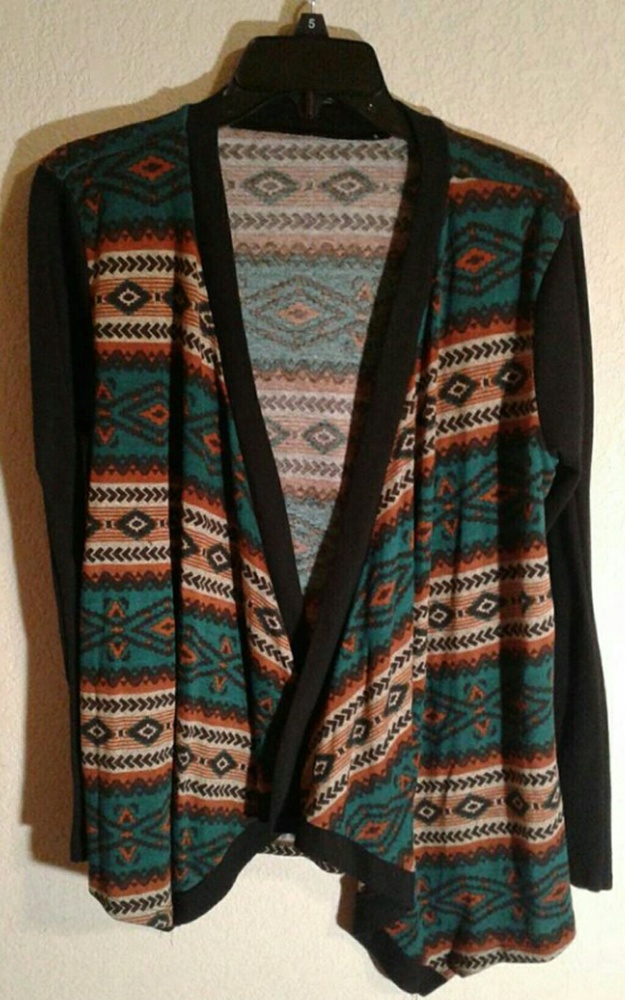 Tribal patterned cardigan